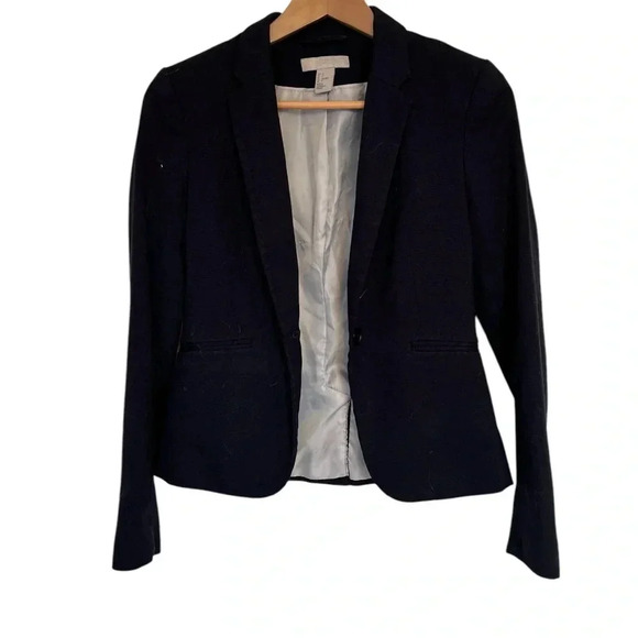 5/20$ H&M Navy blue Women's Blazer size  4 - Picture 1 of 10